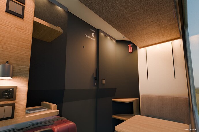 Sitteområde i Vista-rom ©Nox Mobility