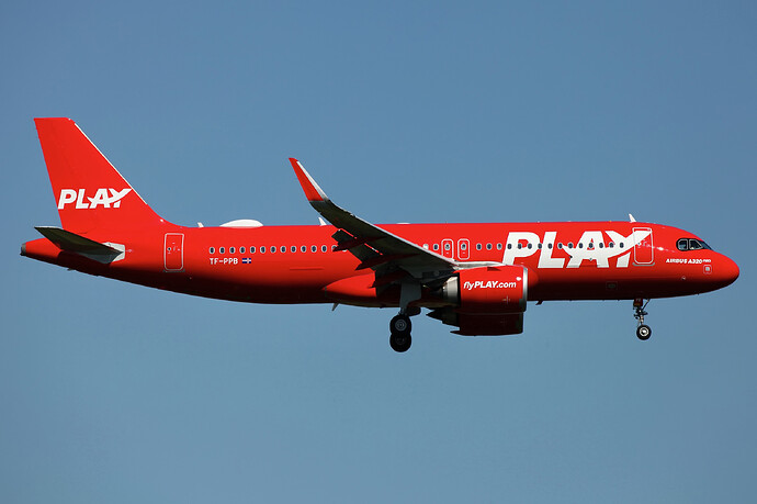 Airbus A320neo fra flyselskapet Play som nå er lagt ned